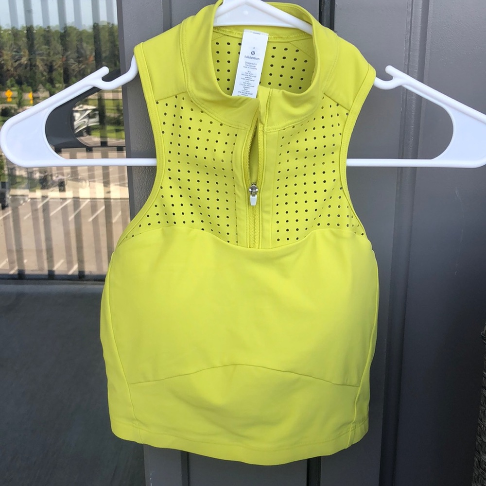 Lululemon Green Neon Sport Bra Like New Size 4